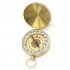 G50 Compass Pure Copper Pocket Watch Multifunctional Covered Luminous Retro Flip Cover Compass For Outdoor Hiking gold