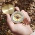 G50 Compass Pure Copper Pocket Watch Multifunctional Covered Luminous Retro Flip Cover Compass For Outdoor Hiking gold