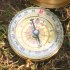 G50 Compass Pure Copper Pocket Watch Multifunctional Covered Luminous Retro Flip Cover Compass For Outdoor Hiking gold