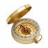 G50 Compass Pure Copper Pocket Watch Multifunctional Covered Luminous Retro Flip Cover Compass For Outdoor Hiking gold