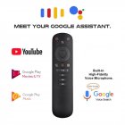 G50s Voice Remote Control Gyroscope Air Mouse Wireless Mini Keyboard Compatible For Android Tv Set Top Box black