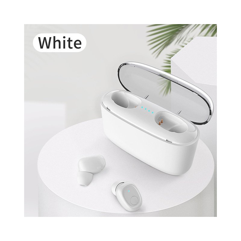 G5S TWS Earphones Wireless Bluetooth Headset with 3500mAh Power Bank 6D Sound CVC8.0 Gaming Headset Universal for Cellphone Laptop Tablet white