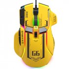 G6 Programmable Gaming Mouse 12800dpi Rgb Colorful Luminous Wire-controlled Mechanical Mouse For Computer Notebook yellow