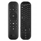 G60s Pro Remote Control with Mini Keyboard 2 4g Bluetooth compatible 5 0 Dual Mode Voice Backlight Black English version