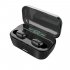 G6S Wireless Headphones 8D Stereo Bluetooth 5 0 Earphones LED Display Headset IPX7 Waterproof Earburd white