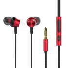 G8 Universal Sport Headsets Wired In Ear Phones Headphone  Head Phones With Mic  Music Earphones For Mobile Phone Computer Pc Red