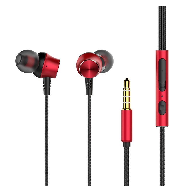 G8 Universal Sport Headsets Wired In Ear Phones Headphone, Head Phones With Mic, Music Earphones For Mobile Phone Computer Pc Red