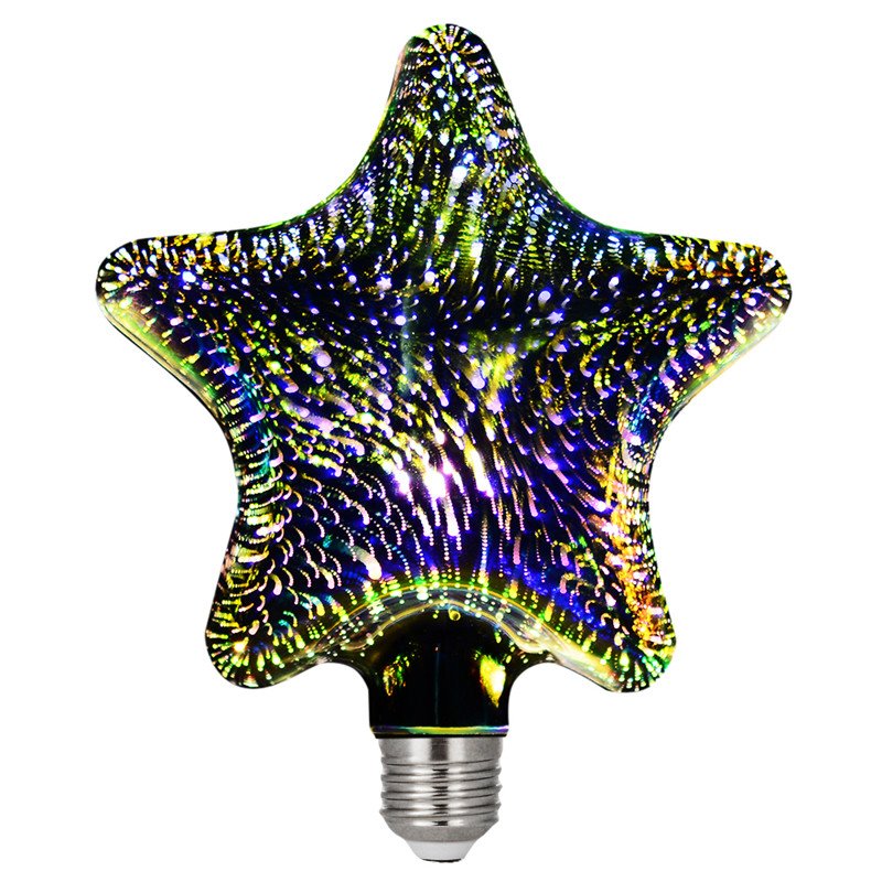 G95 5W  E27 85-265V LED Filament Bulb Babysbreath 3D Firework Light Colorful Decorative Lamp
