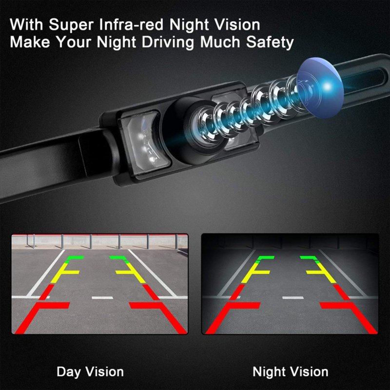 Car Parking Rear Camera Wireless Video Transmitter Receiver Kit Night Vision Rear View Backup Monitor Vehicle Parts 