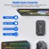 GAMWING MIX Mobile Game Adapter Keyboard Mouse Converter Mobile Stand Plug and Play Support Android IOS for Chicken Game Aim Rate Up Helper black
