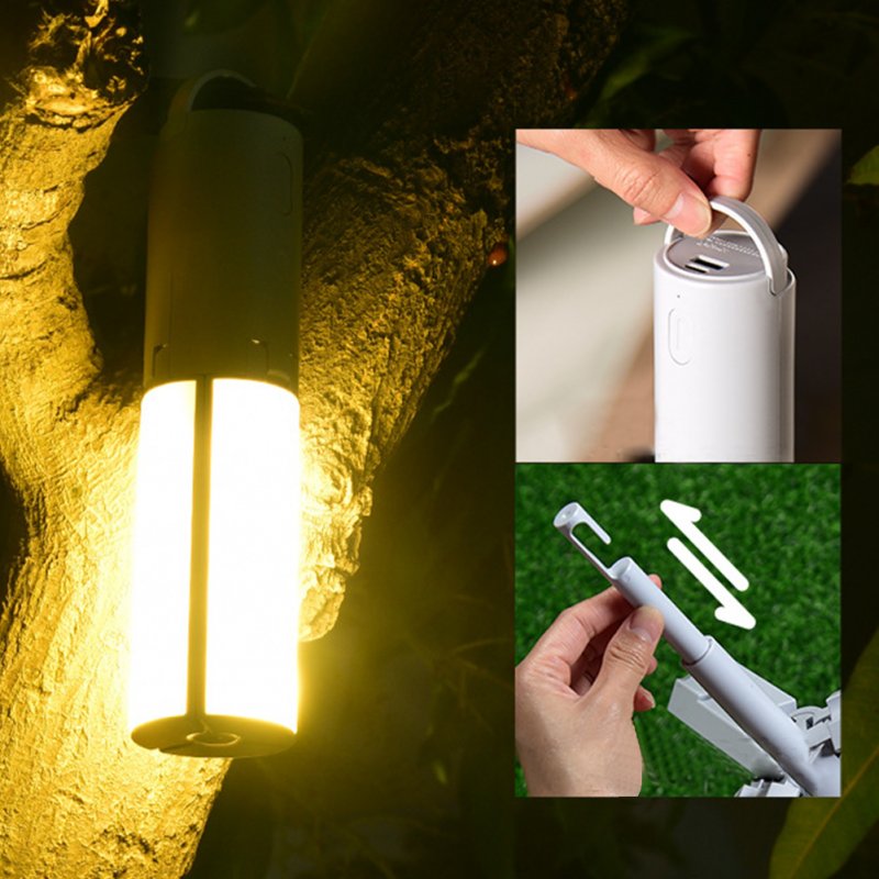 Folding LED Camping Lantern Flashlight 4000mAh 3 Modes Dimmable Waterproof Tent Lights For Emergency Power Outages 