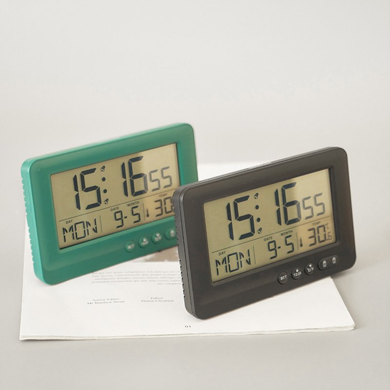 Digital Alarm Clock Multifunctional Bedside Clock With Snooze Function Desk Decoration For Living Room 