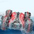 GD011 RC Amphibious Stunt Car Land Water Dual Mode 360 Degree Rotation Double sided Tumbling RC Car with Light Red B