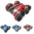 GD011 RC Amphibious Stunt Car Land Water Dual Mode 360 Degree Rotation Double sided Tumbling RC Car with Light Red B