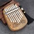 GECKO 8 Keys Finger Kalimba Thumb Piano Portable Beginners Keyboard Marimba Wood Musical Instrument  Peach core  K 8CM 