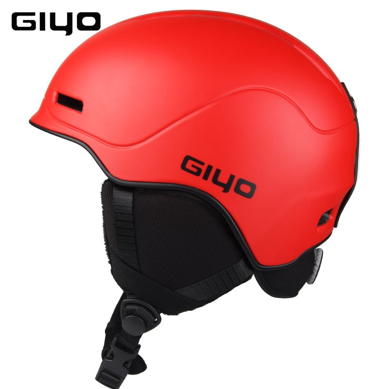 GIYO Safety Winter Outdoor Sports Warm Snowboard Ski Helmets Light Integrally-molded Skate Helmet red_One size