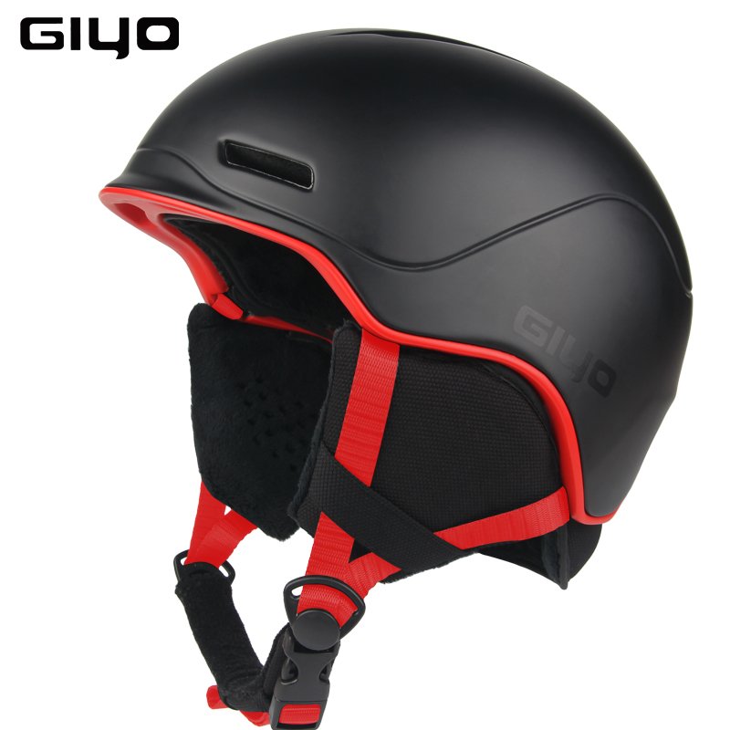GIYO Safety Winter Outdoor Sports Warm Snowboard Ski Helmets Light Integrally-molded Skate Helmet black_One size