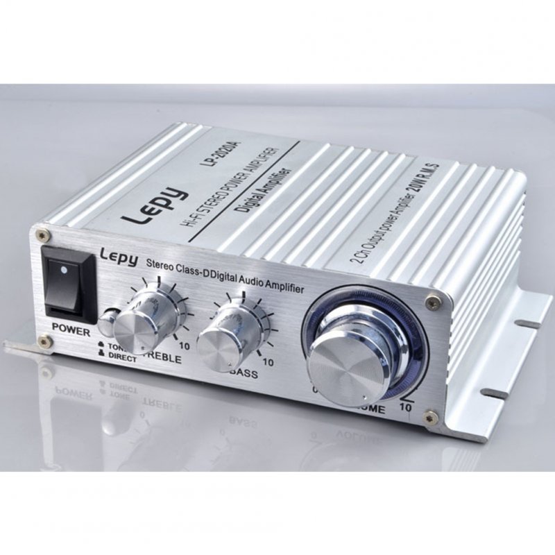 2024A Digital Audio Amplifier Power AMP Hi-Fi Home Stereo Class-T Car DIY Player 2CH RMS 20W BASS For MP3 MP4 iPod Digital Amplifier white_2024A black +5A and accessories