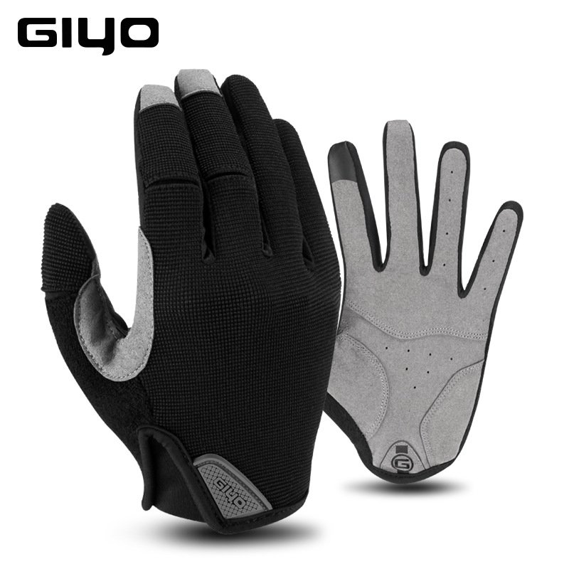 GIYO Winter Cycling Gloves Fishing Gym Bike Gloves MTB Full Finger Cycling Gloves For Bicycle black_XL