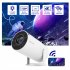 GJ300 720P 1 8GB Smart Projector Portable With Wifi 6 Max 130 inch Screen 120 ANSI Lumens Auto Keystone Correction For Home Theater US Plug