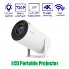 GJ300 Smart Projector Portable 720P 1+8Gb Projector With Wifi 6 Max 130 inch Screen