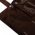 GLORYSTAR Oktoberfest men s vintage faux leather embroidered strap pants Dark Brown US Size M
