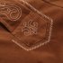 GLORYSTAR Oktoberfest men s vintage faux leather embroidered strap pants Khaki US Size S