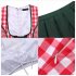 GLORYSTAR Women Stylish Plaid Party Dress Suits for Beer Festival Classic Retro A Swing Dress red US Size XL
