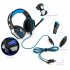 GM 2 Gaming Headset with Microphone Headphone with LED Light for PS4 Xbox 1 Laptop Tablet Mobile Phones PC White Blue