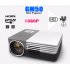 GM50 LED Mini Projector Video AV USB SD VGA HDMI Portable Home Theatre with Remote Control Black EU plug
