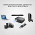 GP80 Mini Projector 1080P HD Beamer Portable Multimedia System Home Theater with 1800 Lumens Brightness HDMI USB AV VGA Audio Port black EU Plug