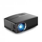 GP80 Mini Projector 1080P HD Beamer Portable Multimedia System Home Theater with 1800 Lumens Brightness HDMI/USB/AV/VGA/Audio Port black_EU Plug