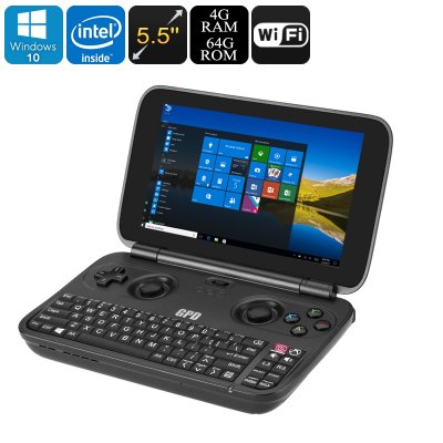 GPD Windows 10ミニノートPC  -  5.5インチディスプレイ、チェリートレイルZ8750 CPU、ミニHDMI、Intel HDグラフィック、4GB RAM、デュアルバンドWiFi ...