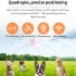 GPS Tracker Pet Collars Portable Outdoor Finders Rechargeable Anti loss Collar Wireless Tracker For Pet Elder Kids black