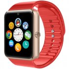 GT08/18 Smart Watch Built-in Fitness Tracker With Sleep Monitor HD Touchscreen For IPhone Android red gold