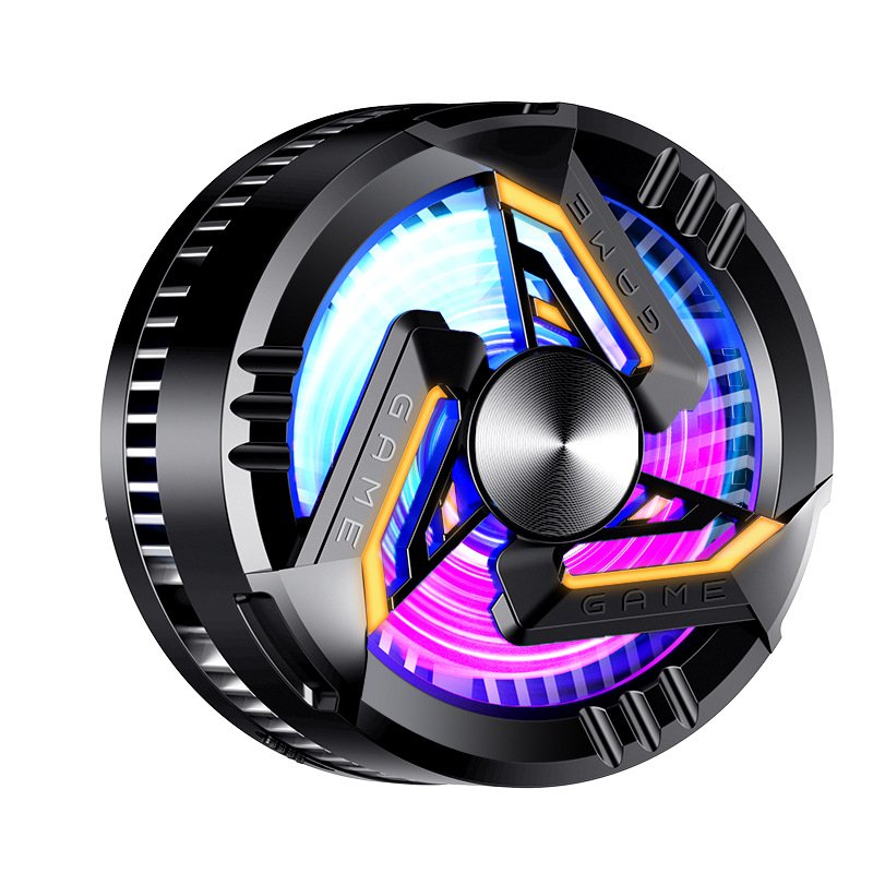 GT28 Magnetic Phone Game Cooler Portable Phone Semiconductor Radiator Fast Cooling Phone Cooler Mobile Gaming Video Streaming Phone Fan black