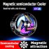 GT28 Magnetic Phone Game Cooler Portable Phone Semiconductor Radiator Fast Cooling Phone Cooler Mobile Gaming Video Streaming Phone Fan black