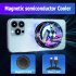 GT28 Magnetic Phone Game Cooler Portable Phone Semiconductor Radiator Fast Cooling Phone Cooler Mobile Gaming Video Streaming Phone Fan black
