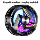 GT28 Universal Cell Phone Cooler Phone Magnetic Wireless Charger Radiator Cell Phone Live Streaming Cooler Portable Phone Semiconductor Radiator For Playing Games Watching Videos Wireless charging model