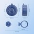 GT66 Remote Control Video Page Turner Wireless Camera Shutter Rechargeable Remote Control 10M Control Range For Cell Phone White