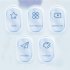 GT66 Remote Control Video Page Turner Wireless Camera Shutter Rechargeable Remote Control 10M Control Range For Cell Phone White