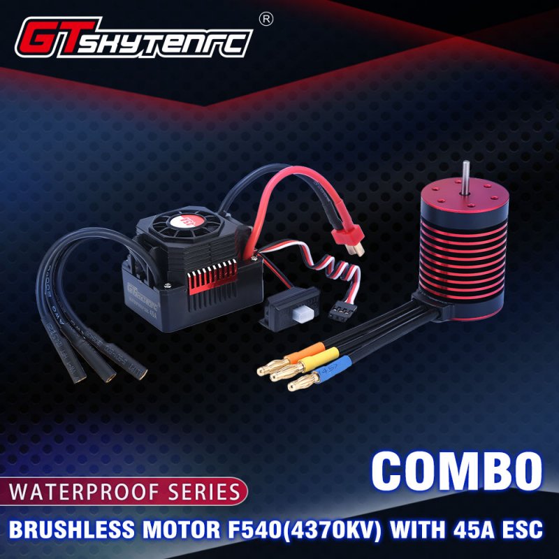 GTSKYTENRC Waterproof Combo 3650 3600KV 5200KV Brushless Motor w//Heat Sink 60A ESC for RC 1/10 RC Car 5200KV+60A