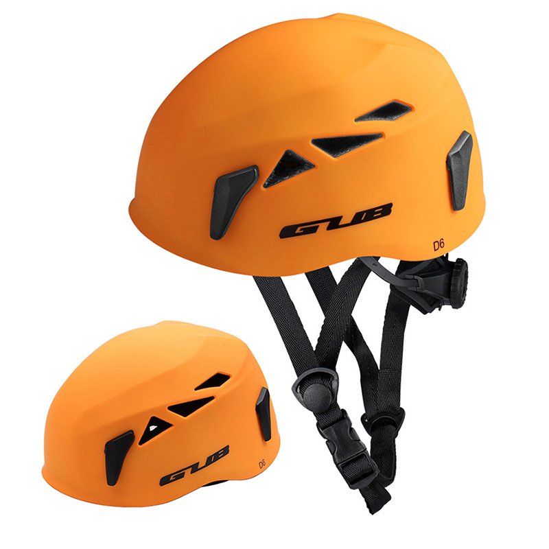 GUB Outdoor Downhill Extension Cave Rescue Mountaineering Upstream Helmet Safety Hat Climbing Equipment Matte Orange_L