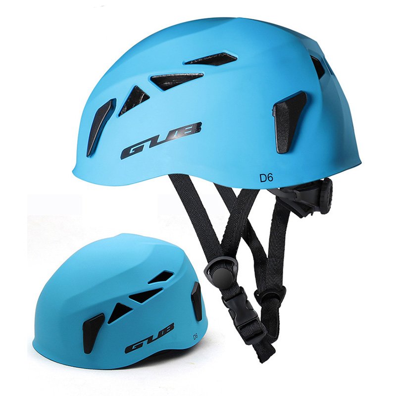 GUB Outdoor Downhill Extension Cave Rescue Mountaineering Upstream Helmet Safety Hat Climbing Equipment Matte blue_L