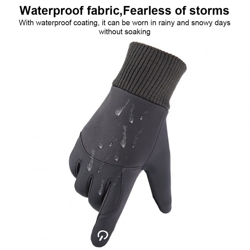Men Outdoor Sports Gloves Touch Screen Waterproof Non-slip Tactical Gloves For Training Cycling Fitness black buckle M