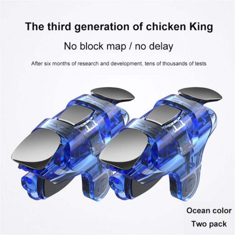 Game Auxiliary Buttons Controller Mobile Phone Gaming Joysticks Gamepad Compatible For Eating-chicken Shooting blue