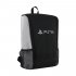 Game Console Backpack Travel Carrying Case Storage Bag Compatible For Ps5 Host Game Controller Accessories black and white with logo