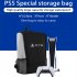 Game Console Backpack Travel Carrying Case Storage Bag Compatible For Ps5 Host Game Controller Accessories black and white with logo
