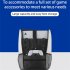 Game Console Backpack Travel Carrying Case Storage Bag Compatible For Ps5 Host Game Controller Accessories black and white with logo