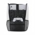 Game Console Backpack Travel Carrying Case Storage Bag Compatible For Ps5 Host Game Controller Accessories black and white with logo